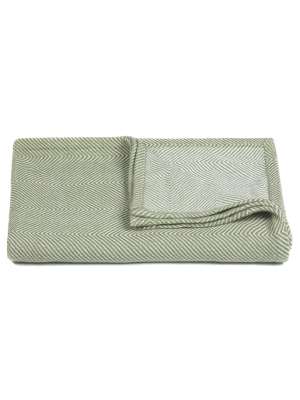 Ella Collection Throw In Green & White