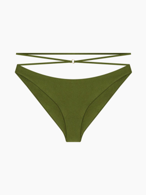 Balance Criss Cross Strappy Hipster Bikini Bottom - Eden Green