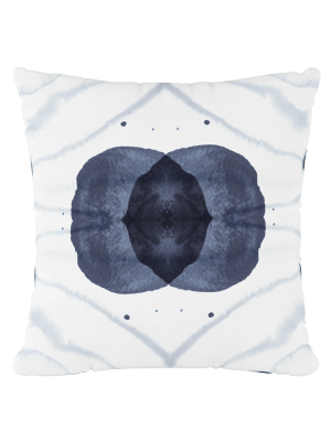 Blue/white Print Throw Pillow - Cloth & Company