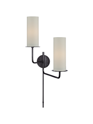 Larabee Double Swing Arm Sconce In Various Colors