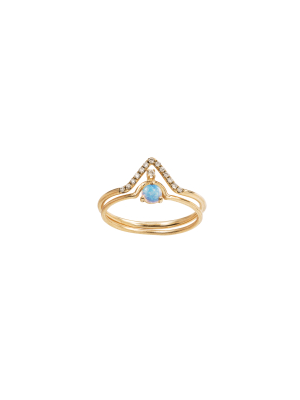 Micropave Triangle, Micropave Open Slice, And Nestled Opal Diamond Pairing