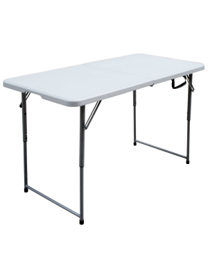 4' Folding Banquet Table Off-white - Plastic Dev Group