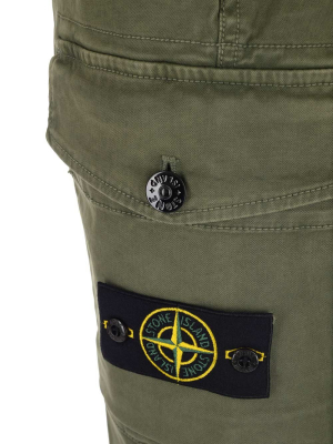 Stone Island Logo Patch Tapered Pants