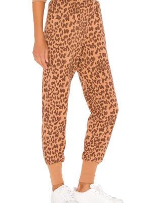 Strut This Femme Jogger Sweatpant Tan Freckle