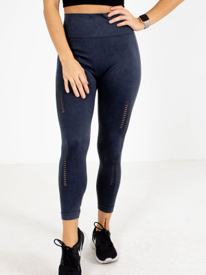 Premium Detailed Active Leggings - Dark Gray