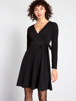 Under The Surplice Mini Dress