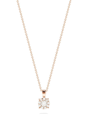 Effy Bouquet 14k Rose Gold Diamond Cluster Pendant, 0.47 Tcw