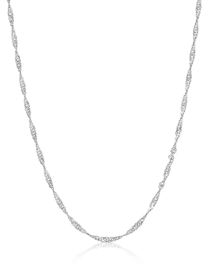 Twist Chain Necklace - Silver