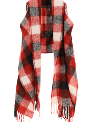 Marni Check Fringed Shawl