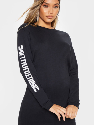 Prettylittlething Black Oversized Long Sleeve T...