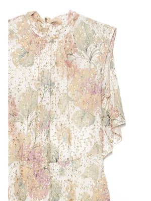 Redvalentino Floral Open-back Dress