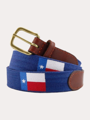 Smathers & Branson Texas Flag Needlepoint Belt