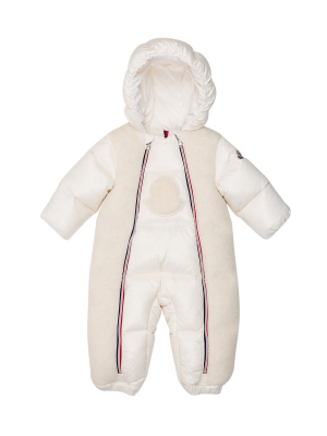 Moncler Kids Quilted Logo Patch Snowsuit