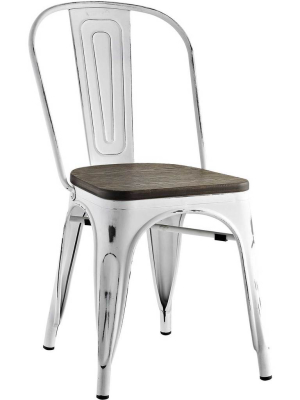 Panora Bamboo Side Chair White