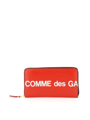 Comme Des Garçons Wallet Huge Logo Print Wallet