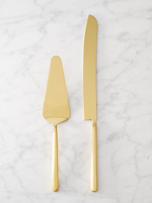 2-piece Gold Cake Serving Set