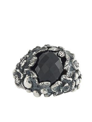 Bush Gem Ring (rn083-agn-onyx)