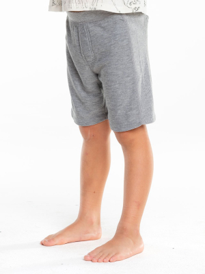 Boys Cozy Knit Rib Panel Shorts