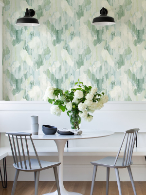 Mahi Green Abstract Wallpaper From The Scott Living Ii Collection By Brewster Home Fashions