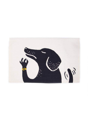 Dog Rug-white/black