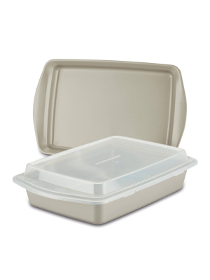 Rachael Ray 3pc Nonstick Bakeware Set Silver