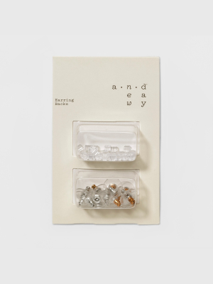 Multi Parts Rubber Disc Earring Back - A New Day™ Clear