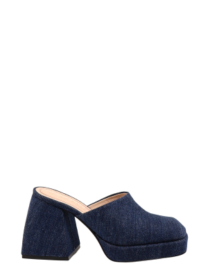 Nodaleto Block-heel Slip-on Mules