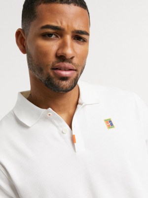 Nike Tennis Heritage Polo Shirt In White