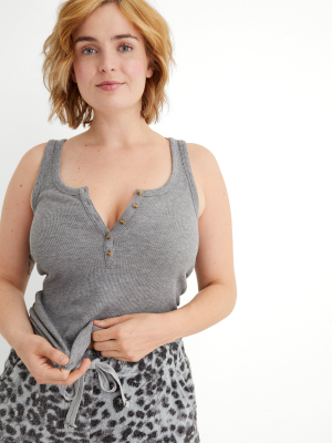 Aerie No Bs Waffle Henley Tank Top