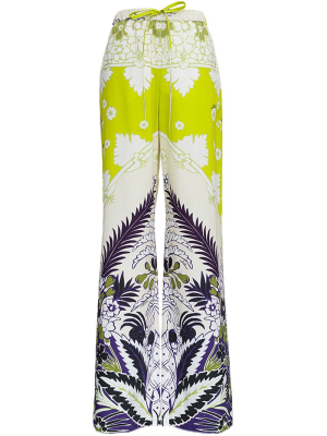 Valentino Tropical World Arazzo Printed Poplin Pants