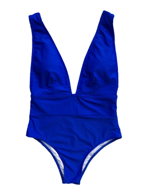 'samantha' Plunge Neck Swimsuit (5 Colors)