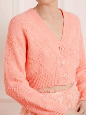 Bow Stitch Cropped Cardigan