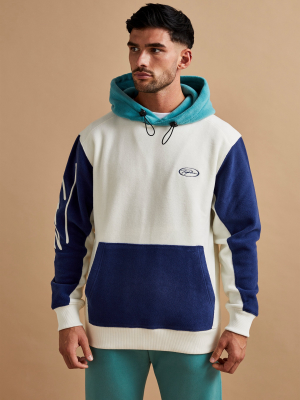 Signature Ecru Panel Fleece Hoodie