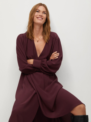 Puffed Sleeves Dress