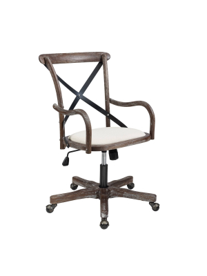 Carson Café Office Chair Gray - Linon