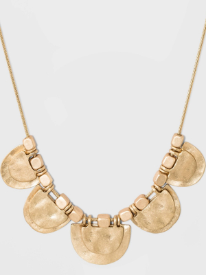 Hammered Half Moon Necklace - Universal Thread™ Gold