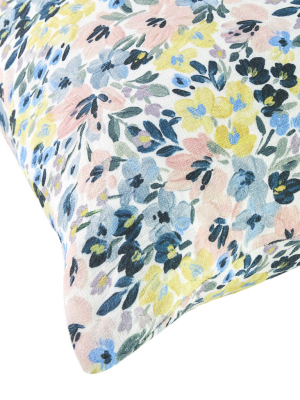 Brushstroke Floral Pillow