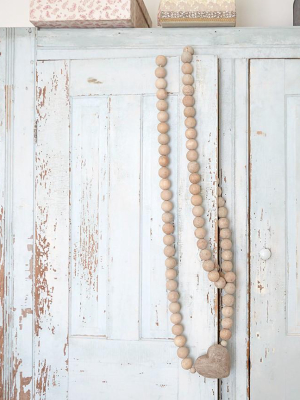Oversized Wood Heart Prayer Beads