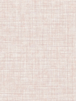 Poise Linen Wallpaper In Pink From The Celadon Collection By Brewster Home Fashions