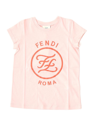 Fendi Kids Logo Printed T-shirt