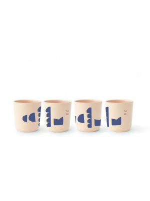 Gusto Bamboo Illustrated Medium Cup Set