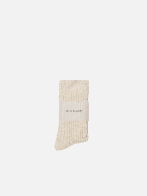 Slub Socks / Tan X Natural