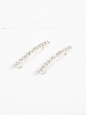 Crystal Barrettes Set Of Two - More Colors