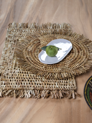 Tropical Pandan Fringed Placemat