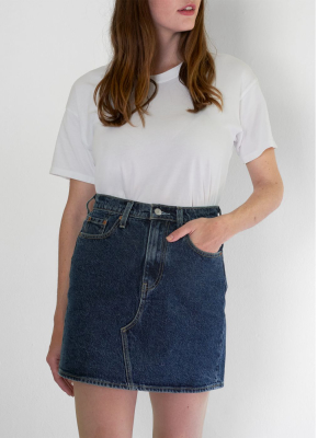 High Waisted Denim Skirt