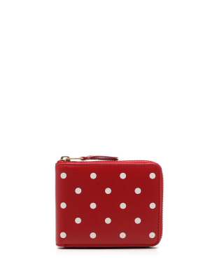 Comme Des Garçons Wallet Polka-dot Zipped Wallet