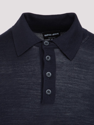 Giorgio Armani Long Sleeve Polo Shirt