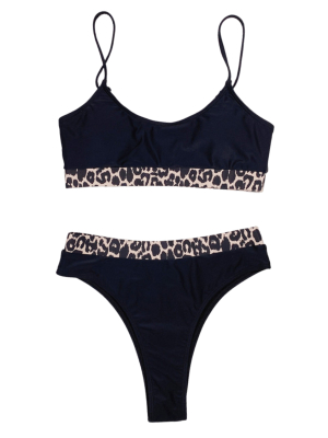 'valentine' Leopard Printed Trim Bikini