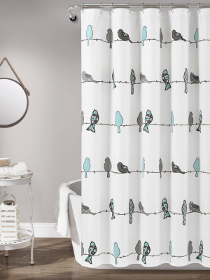 Rowley Birds Shower Curtain - Lush Décor