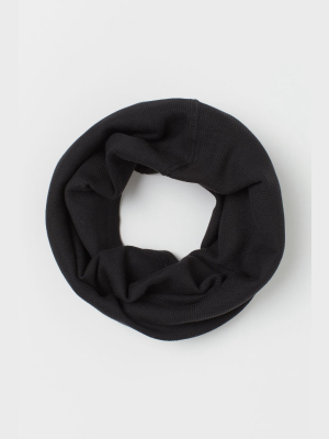 Ribbed Cotton Tube Scarf